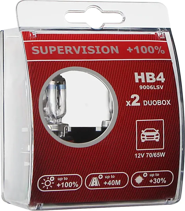 Лампа HB4 +100% SuperVision 12V Duobox 2шт (Ledo). Артикул 9006LSV