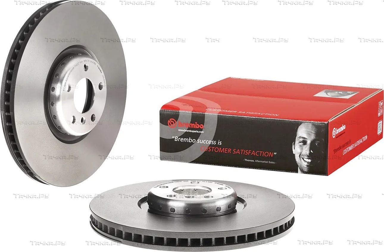 Тормозной диск Brembo PRIME LINE - Composite передний левый для BMW X6 I (E71) 2009-2014. Артикул 09.D899.13