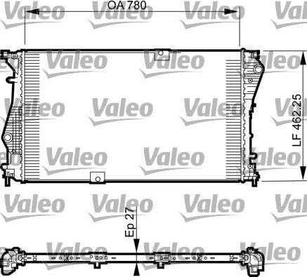 Радиатор охлаждения двигателя Valeo (алюминий). Артикул 735599