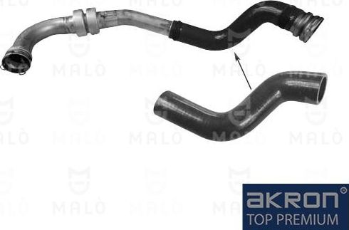 Патрубок интеркулера Malò (Силикон) для Renault Grand Scenic III 2009-2015. Артикул 33070SIL