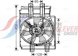 Вентилятор радиатора двигателя AVA для Nissan Micra K11 1992-2003. Артикул DN7519