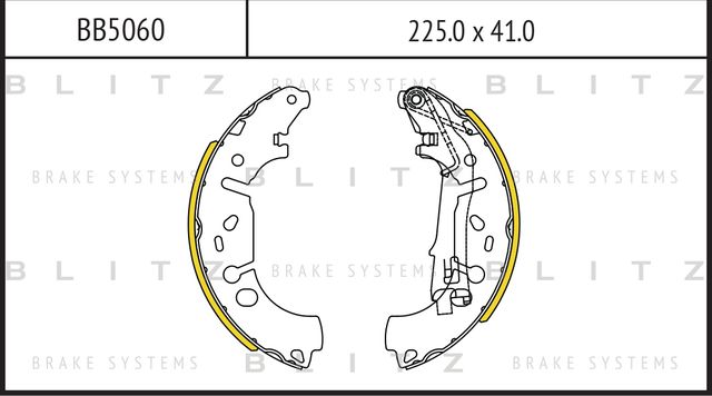 Колодки тормозные OPEL/FIAT CORSA D/PUNTO 06- задн. (Blitz). Артикул BB5060