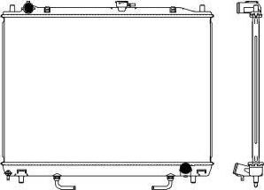 Радиатор охлаждения двигателя Sakura для Mitsubishi Pajero IV 2006-2026. Артикул 3321-1050