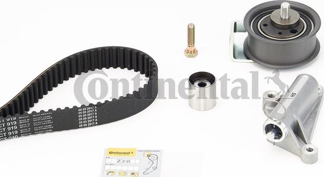 Ремень ГРМ с роликами (комплект) ContiTech для Audi A6 I (C4) 1995-1997. Артикул CT919K4