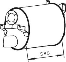 Глушитель Dinex для Mercedes-Benz Conecto 2001-2026. Артикул 51333