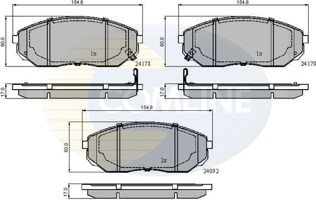Тормозные колодки Comline Comline. Артикул CBP31178