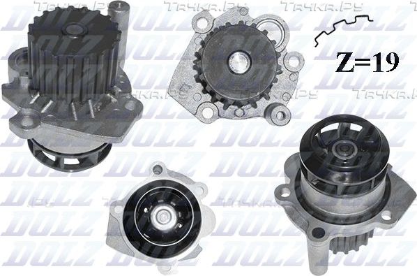 Помпа (водяной насос) Dolz для SEAT Ibiza III 2002-2005. Артикул A250