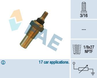 Датчик температуры охлаждающей жидкости FAE для Ford Fiesta II 1989-1995. Артикул 32040