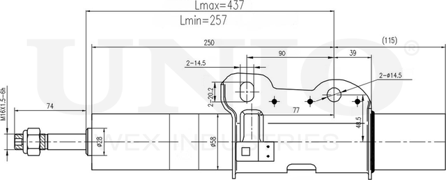Амортизатор подвески (Unio). Артикул SAB-10596