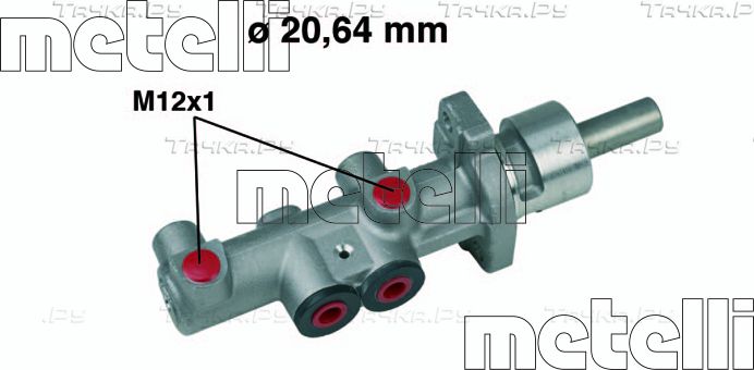 Тормозной цилиндр главный Metelli для Volkswagen Fox I 2005-2011. Артикул 05-0404