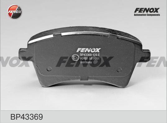 Тормозные колодки Fenox. Артикул BP43369