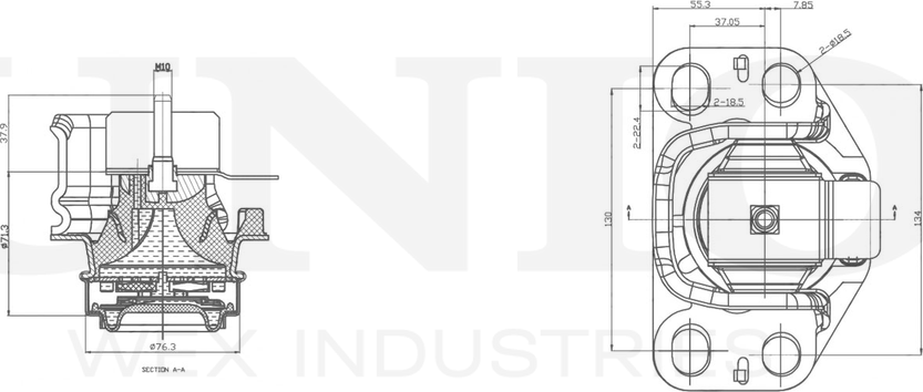 Опора двигателя (Unio). Артикул RMP-15017