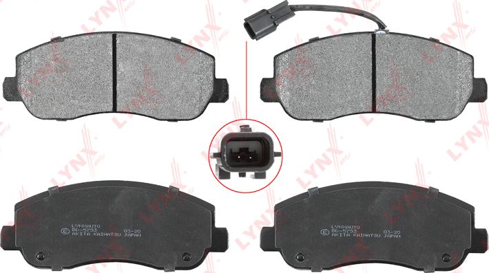 Тормозные колодки LYNXauto. Артикул BD-5753
