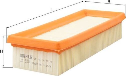 Воздушный фильтр Mahle для Fiat Cinquecento 1994-1998. Артикул LX 580