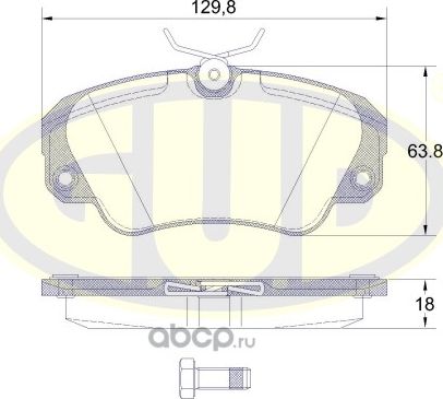 Тормозные колодки G.U.D.. Артикул GBP038200
