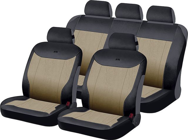 Чехлы универсальные Hadar Rosen Solo на сидения авто, цвет Бежевый/Черный. Артикул 10590