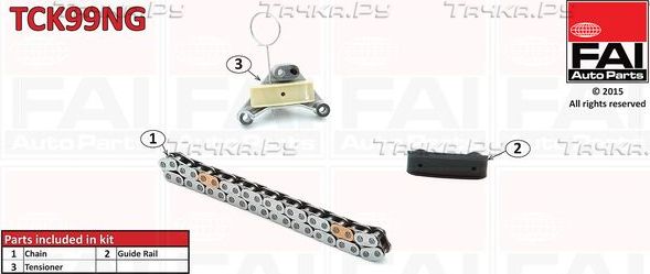 Цепь ГРМ FAI AutoParts для Citroen Evasion 1999-2002. Артикул TCK99NG