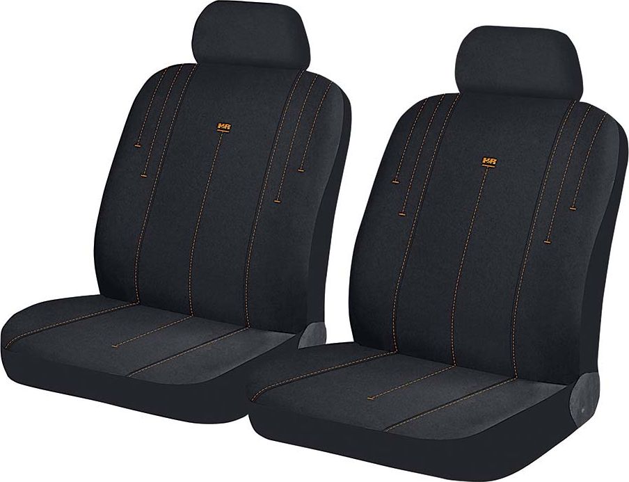 Чехлы универсальные Hadar Rosen Direct облегченные на передние сидения авто, цвет Черный/Оранжевый. Артикул 10567
