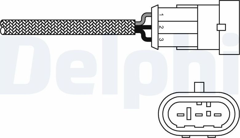 Лямбда-зонд (кислородный датчик) Delphi. Артикул ES10971-12B1