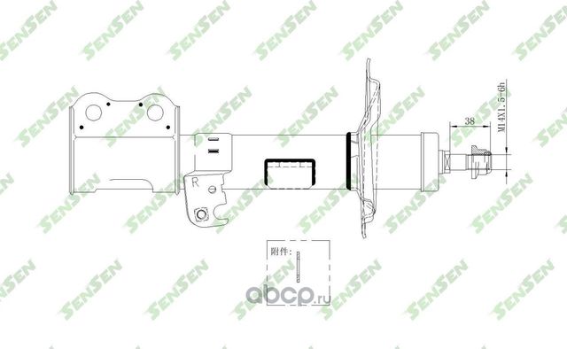 АМОРТИЗАТОР GAS TOYOTA COROLLA/COROLLA ALTIS NZE12#,ZZE12# FOR ASEAN 2 (Sensen). Артикул 42140254