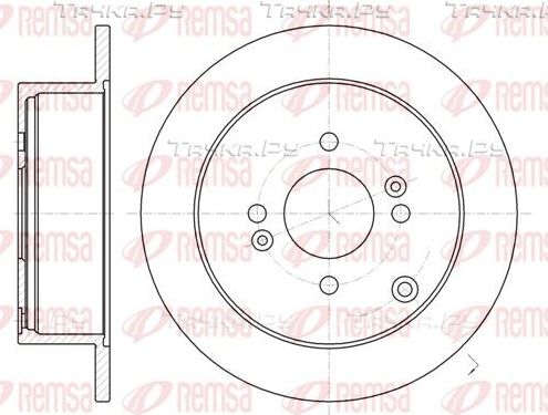 Тормозной диск Remsa задний для Hyundai Getz I 2002-2010. Артикул 61024.00