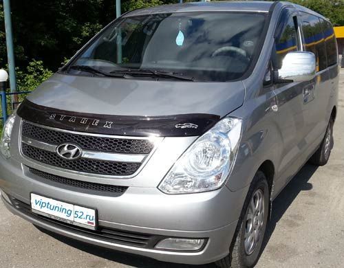 Дефлектор VT52 для капота Hyundai H1 Grand Starex 2007-2018. Артикул HYD15VT