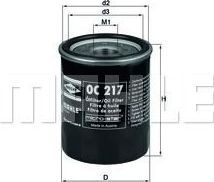 Масляный фильтр Mahle. Артикул OC 217