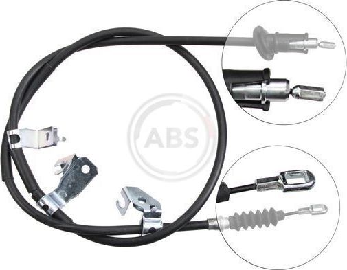 Трос ручника (тросик ручного тормоза) ABS задний левый для Smart Forfour I ((W454) 2004-2006. Артикул K17337