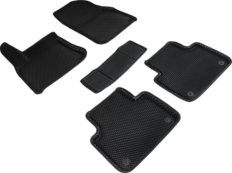 Коврики Seintex 3D EVA Ромб для салона Porsche Cayenne III 2018-2026 ЧЕРНЫЕ. Артикул 95333