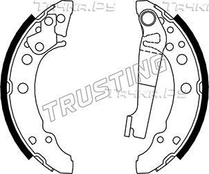 Тормозные колодки Trusting задние для Volkswagen Derby I 1977-1981. Артикул 124.280