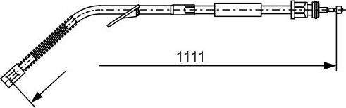 Трос ручника (тросик ручного тормоза) Bosch. Артикул 1 987 477 126