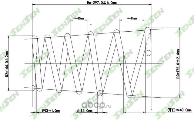 SCP10131 Пружина подвески задней NISSAN X-TRAIL 01 (Sensen). Артикул SCP10131