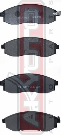 Тормозные колодки Akyoto Packing AKYOTO. Артикул AKD-3810