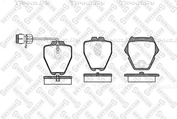 Тормозные колодки Stellox передние для Audi A8 I (D2) 1994-2002. Артикул 763 012B-SX
