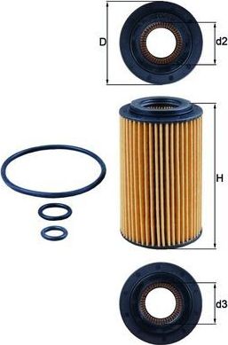 Масляный фильтр Mahle-Knecht для Land Rover Range Rover Sport II 2013-2026. Артикул OX 153/7D2