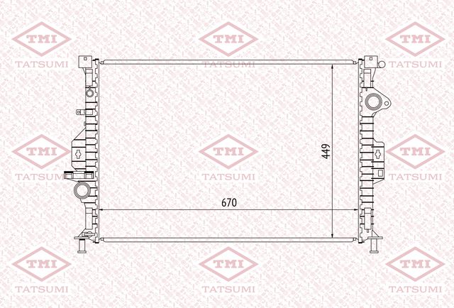 Радиатор охлаждения (Tatsumi). Артикул TGA1043