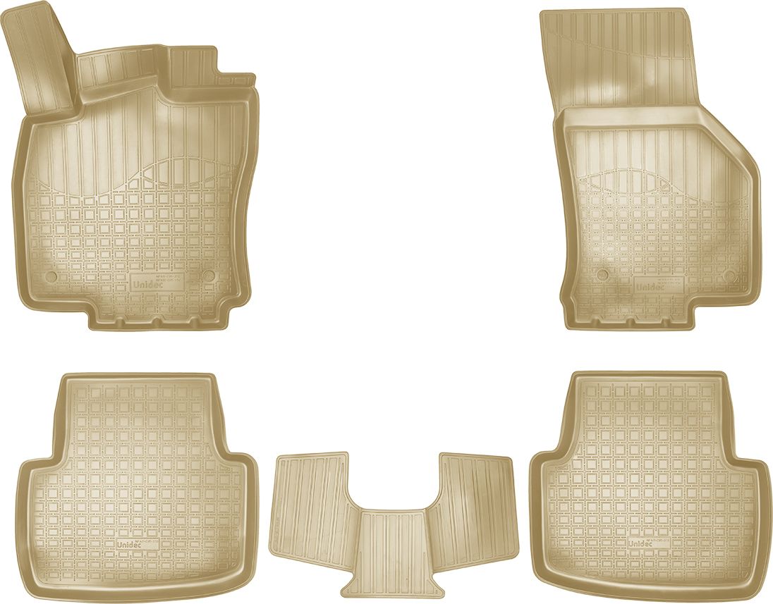 Коврики 3D Норпласт для салона Volkswagen Passat B8 2015-2026 БЕЖЕВЫЕ. Артикул NPA11-C95-370-B