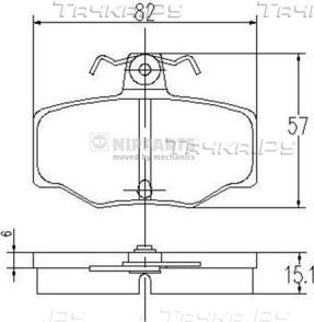 Тормозные колодки Nipparts. Артикул J3611031
