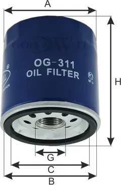 Фильтр масляный (Возможно нарушение упаковки)(8) GOODWILL Goodwill. Артикул OG311