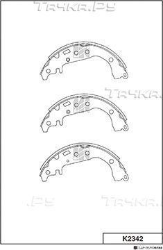 Тормозные колодки MK Kashiyama задние для Great Wall Hover M2 2010-2014. Артикул K2342