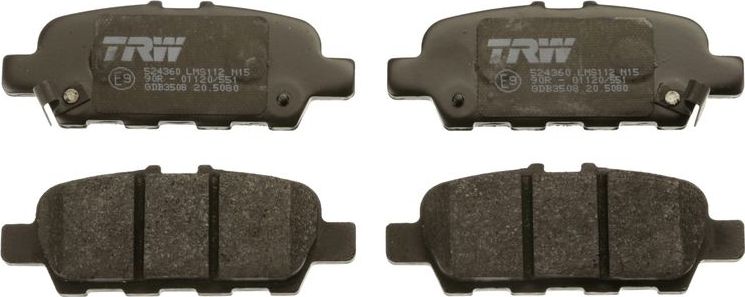 Тормозные колодки TRW COTEC. Артикул GDB3508