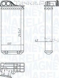 Радиатор отопителя (печки) Magneti Marelli. Артикул 350218411000