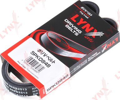 Приводной ремень поликлиновой LYNXauto. Артикул 5PK0848