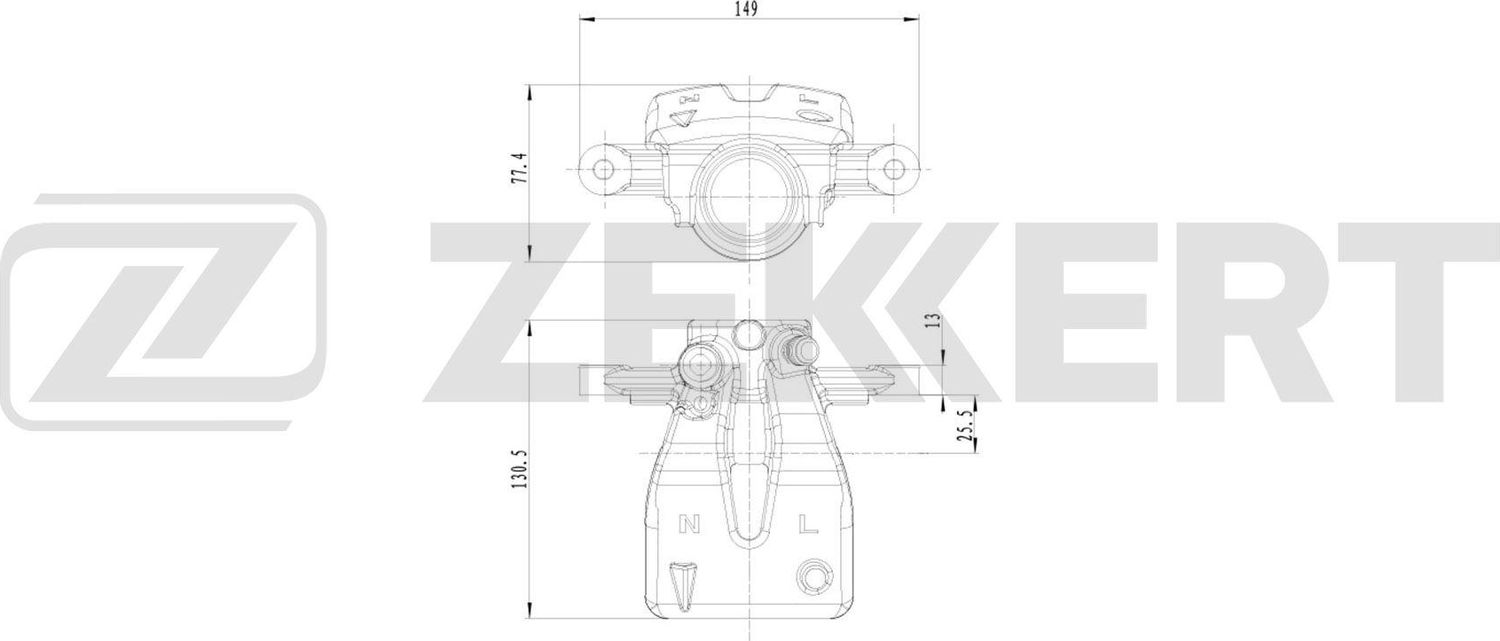 Тормозной суппорт Zekkert (алюминий). Артикул BS-8372
