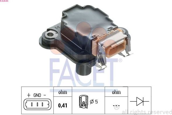Катушка зажигания Facet Made in Italy - OE Equivalent. Артикул 9.6254S