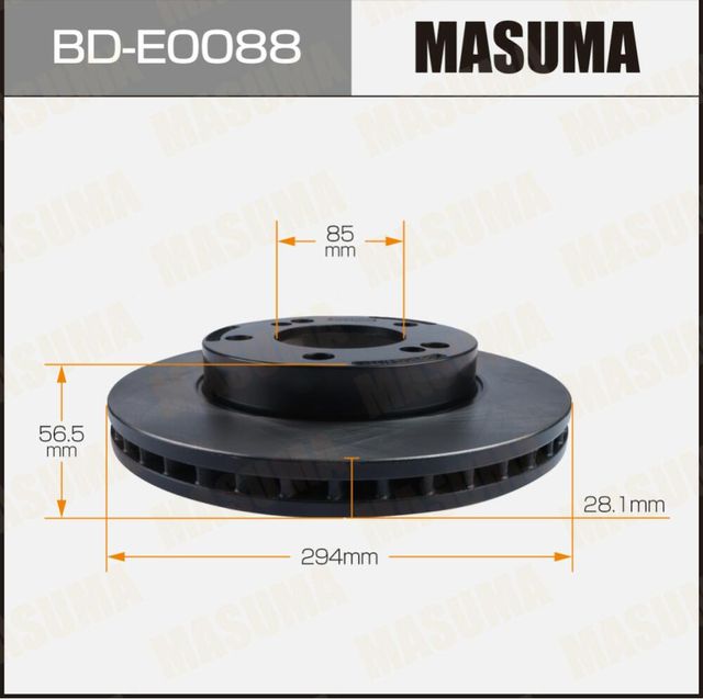 Диск тормозной MASUMA, front SSANGYONG KYRON 05-15 [уп.2] Masuma. Артикул BDE0088