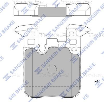 Тормозные колодки Sangsin Hi-Q задние для BMW 3 VI (F3x) 2011-2026. Артикул SP1959