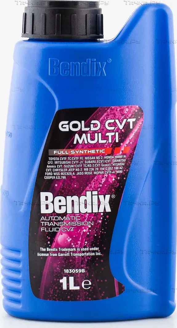Масло трансмиссионное 1л.  синтетика BENDIX GOLD CVT MULTI TOYOTA CVTF TC/CVTF FE NISSAN NS-2  HONDA Bendix. Артикул 183059b
