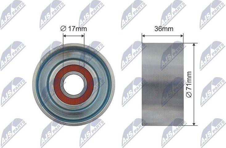 Натяжной ролик (натяжитель) приводного клинового зубчатого ремня NTY. Артикул RNK-MZ-002