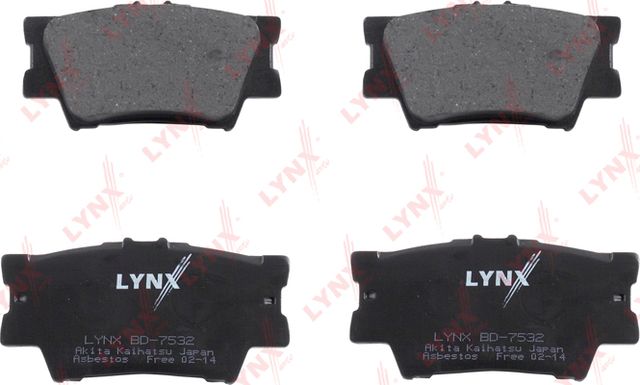 Тормозные колодки LYNXauto задние для Lexus ES V 2006-2012. Артикул BD-7532